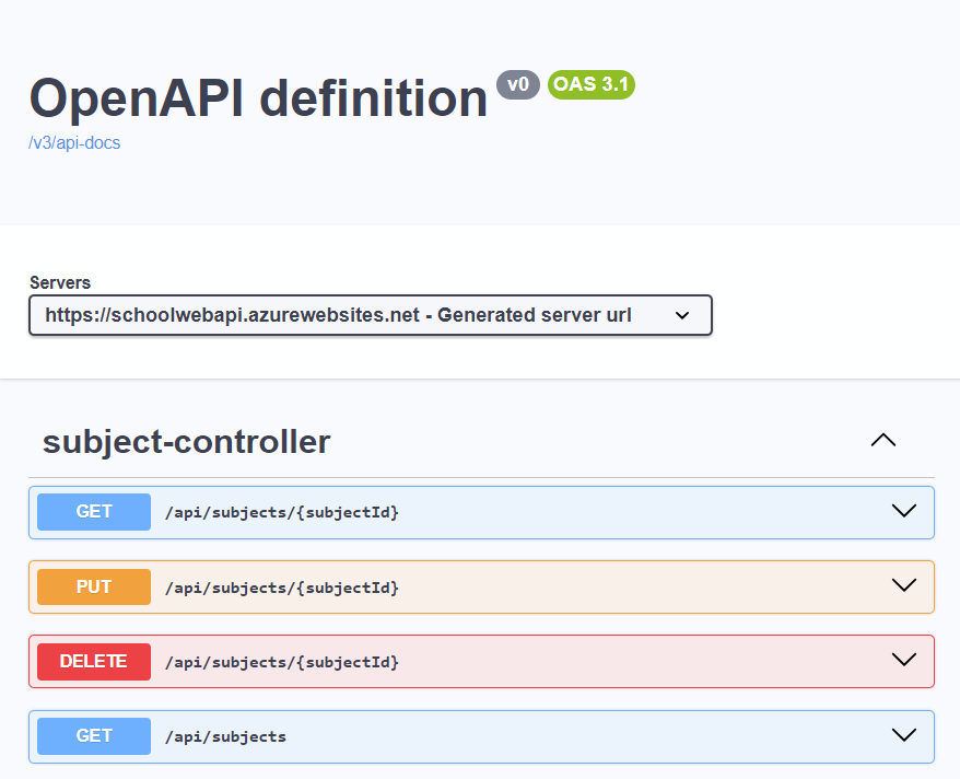 Project Java-Springboot RestFull API